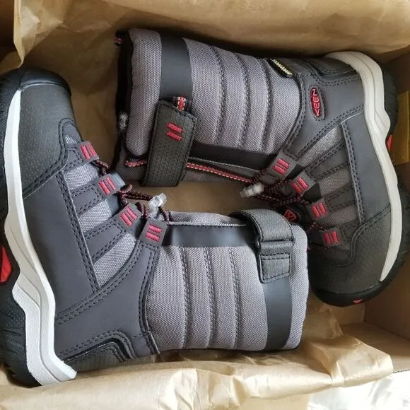 KEEN Snowport Neo Toddler Boy Boots Grey/Red Size 8