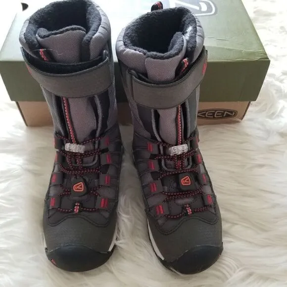 KEEN Snowport Neo Toddler Boy Boots Grey/Red Size 8