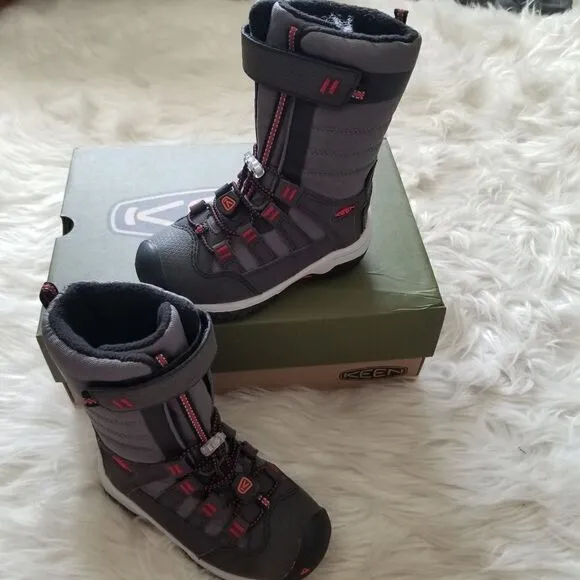 KEEN Snowport Neo Toddler Boy Boots Grey/Red Size 8