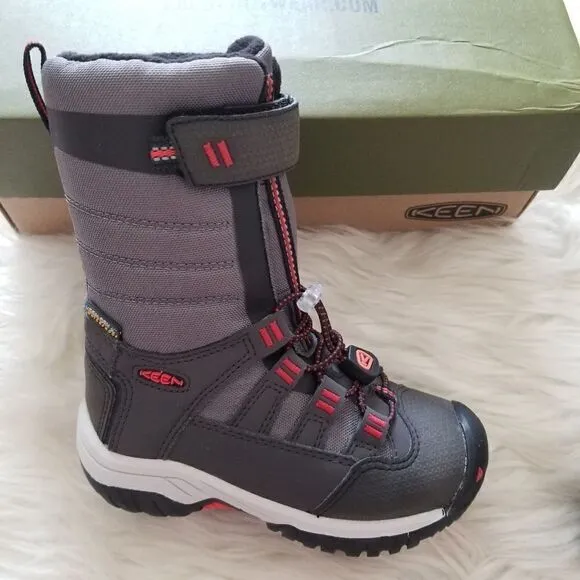 KEEN Snowport Neo Toddler Boy Boots Grey/Red Size 8