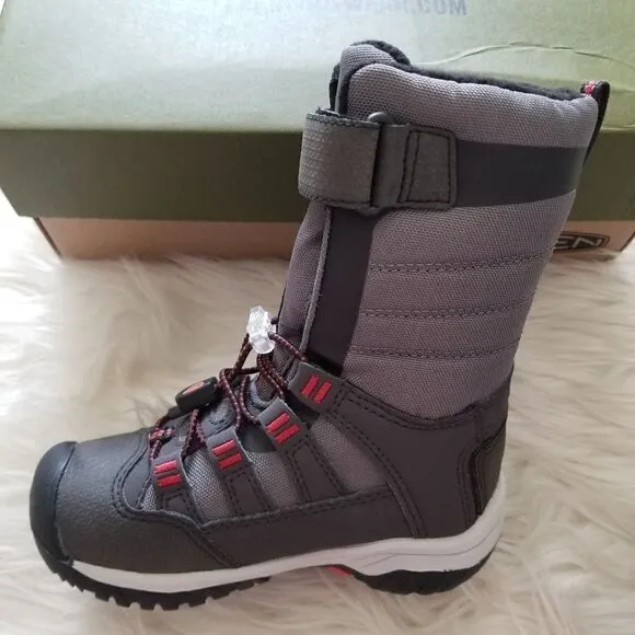 KEEN Snowport Neo Toddler Boy Boots Grey/Red Size 8