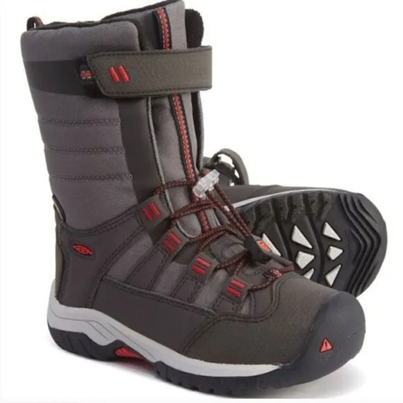 KEEN Snowport Neo Toddler Boy Boots Grey/Red Size 8