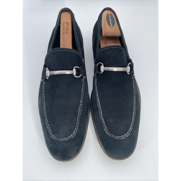 Kenneth Cole New York Mens Size 11 M Navy Blue Slip On Loafers