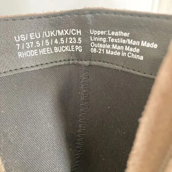 Kenneth Cole New York Women Rhode Heel Buckle Suede Brown Boots NWT size 6.5