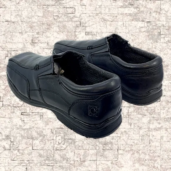 Kenneth Cole Reaction Black Leather Slip-On Loafers | Men's Size 6