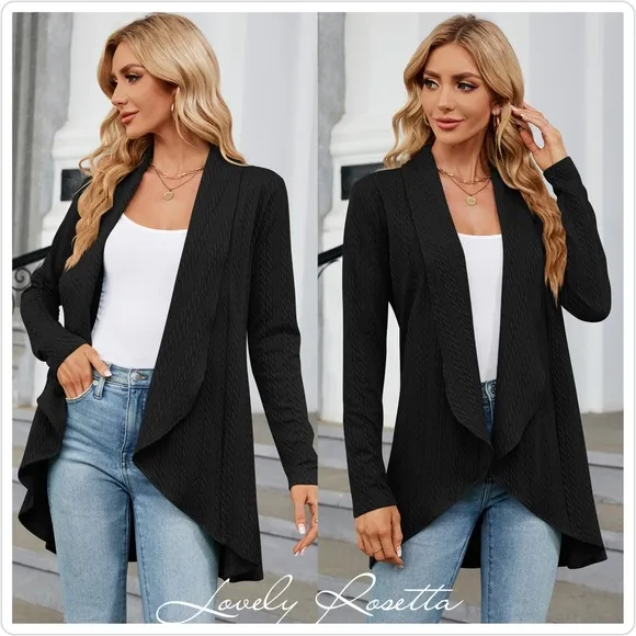 Khaki Lightweight Open Front Cardigan