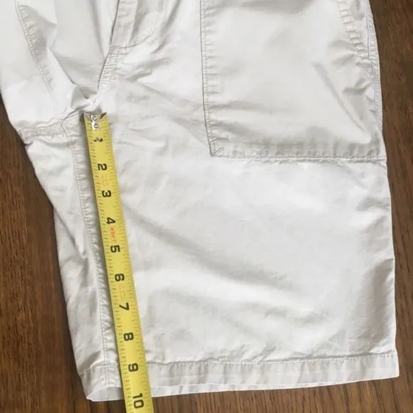 Khaki Mens Flat Front Shorts Size 34