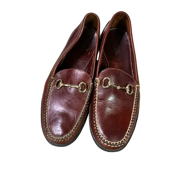 Kinnebrew TB Phelps Brown Men's Loafers 12M 710-06 Gold Tone‎ Bit Driver