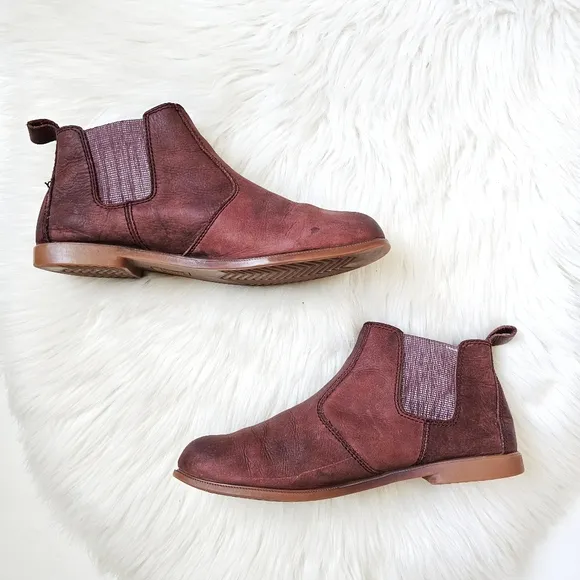 Kodiak Genuine Leather Chelsea Low Rider Burgundy Boots Women's Size 9