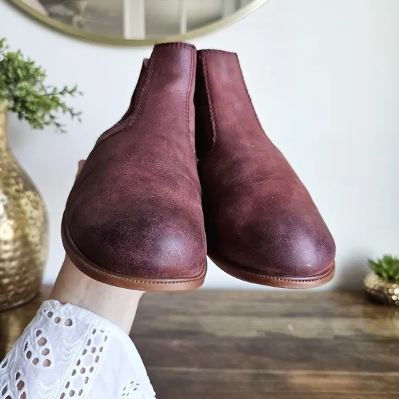Kodiak Genuine Leather Chelsea Low Rider Burgundy Boots Women's Size 9