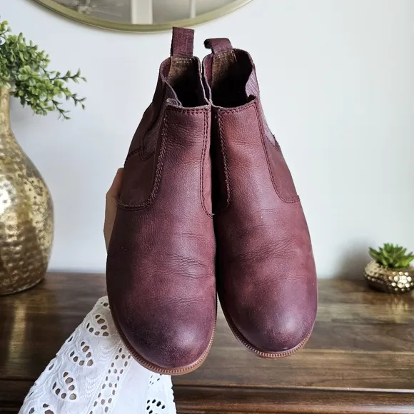 Kodiak Genuine Leather Chelsea Low Rider Burgundy Boots Women's Size 9