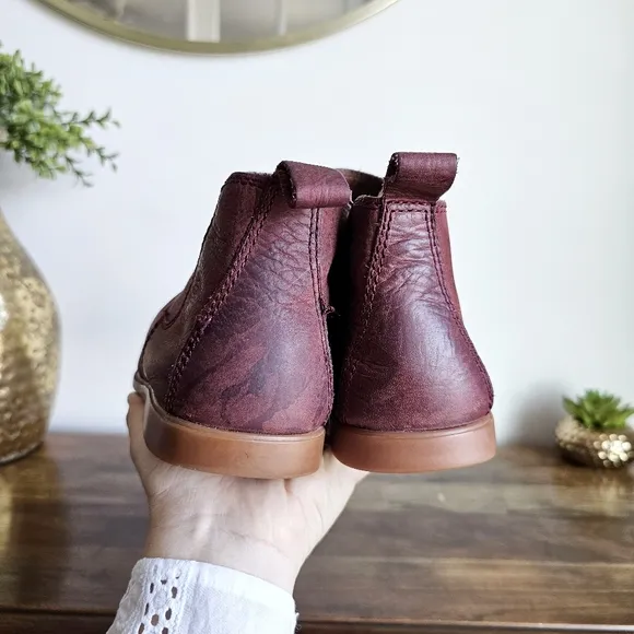 Kodiak Genuine Leather Chelsea Low Rider Burgundy Boots Women's Size 9