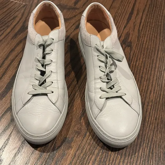 KOIO Men’s Capri Perla Vintage Gray Leather and Suede Sneakers Size 11