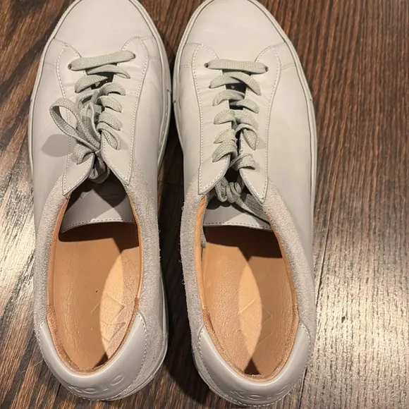 KOIO Men’s Capri Perla Vintage Gray Leather and Suede Sneakers Size 11