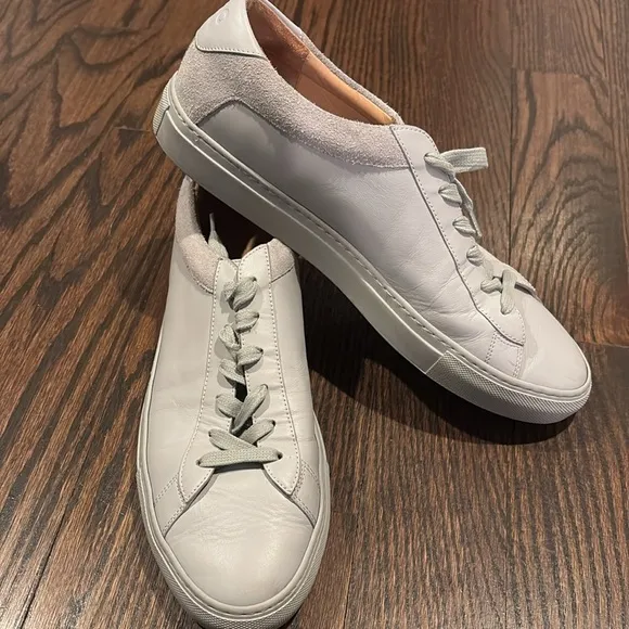KOIO Men’s Capri Perla Vintage Gray Leather and Suede Sneakers Size 11
