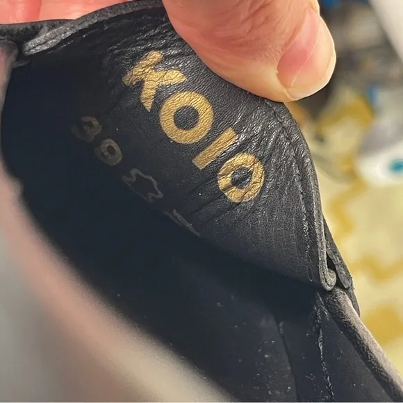 KOIO Pavia Penny Loafers Leather Driver Black size 39 / US 9 MADE IN ITALY