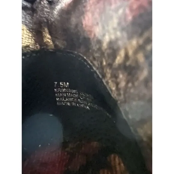 Kork-Ease Ankle Bootie Leather Black Block Heel Women's 7.5 Trisha retail‎ $230