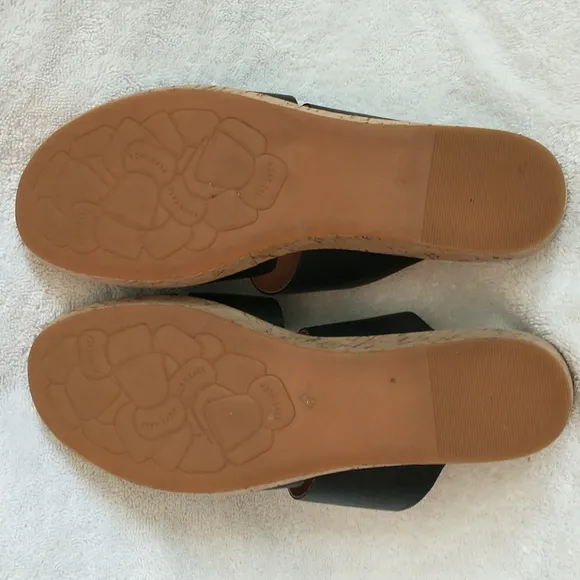 Kork Ease Menzie Wedge Slip On Sandal Women's Size 10 Black