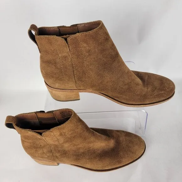 Kork-Ease Mindo Womens 8.5 Pull On Ankle Boots Chelsea Bootie Tan Boho