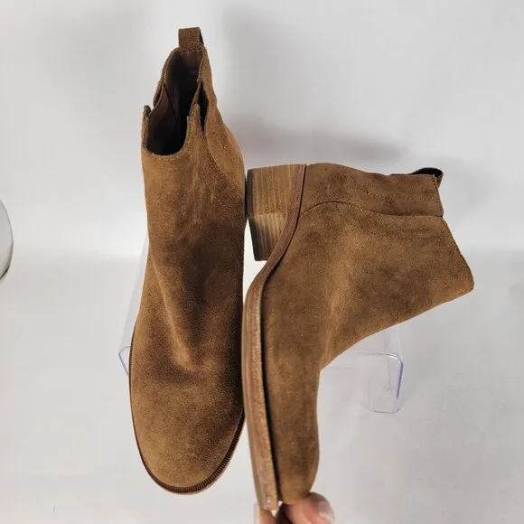 Kork-Ease Mindo Womens 8.5 Pull On Ankle Boots Chelsea Bootie Tan Boho