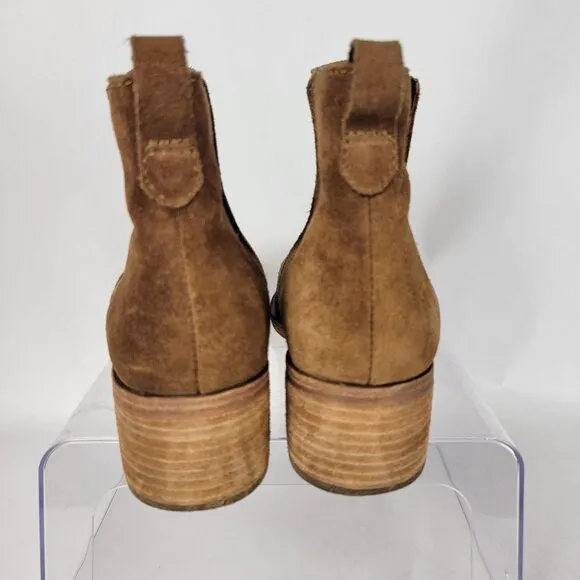 Kork-Ease Mindo Womens 8.5 Pull On Ankle Boots Chelsea Bootie Tan Boho