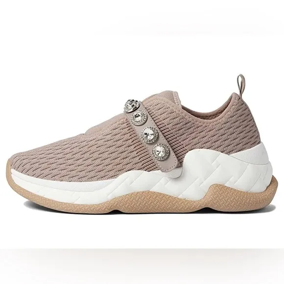 Kurt Geiger London Knit Jewel Sneakers, Blush Pink Size EU 37, US 7 New in Box
