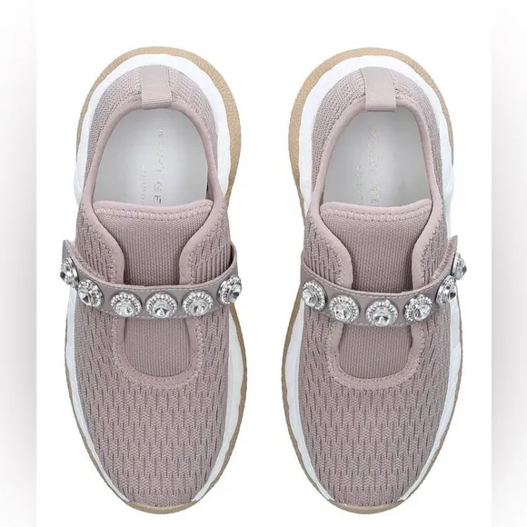 Kurt Geiger London Knit Jewel Sneakers, Blush Pink Size EU 37, US 7 New in Box