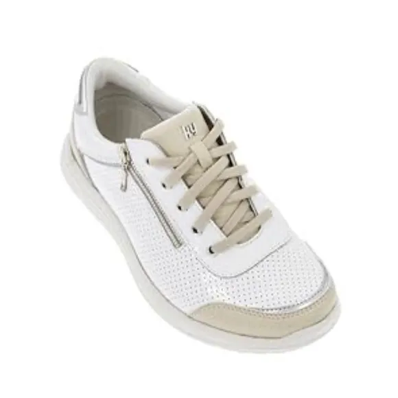 Kybun Lancy KYBoot White/Tan Patent Leather Walk-On-Air Italy Sneakers Women’s 8