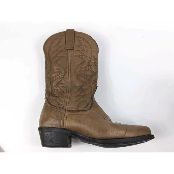 Laredo Cowboy Boots Mens‎ Size 8 D Brown Embroidered Western Pull On Country
