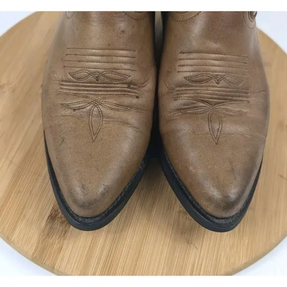 Laredo Cowboy Boots Mens‎ Size 8 D Brown Embroidered Western Pull On Country