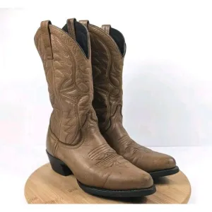 Laredo Cowboy Boots Mens‎ Size 8 D Brown Embroidered Western Pull On Country