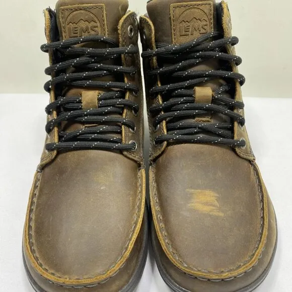 Lems Boulder Waterproof Boots Unisex W8/M6.5 Brown Lightweight Hiking Mid –