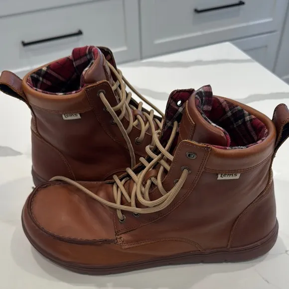 Lems Leather Boulder Boot Mens US Russet Brown Lightweight AnkleChukka