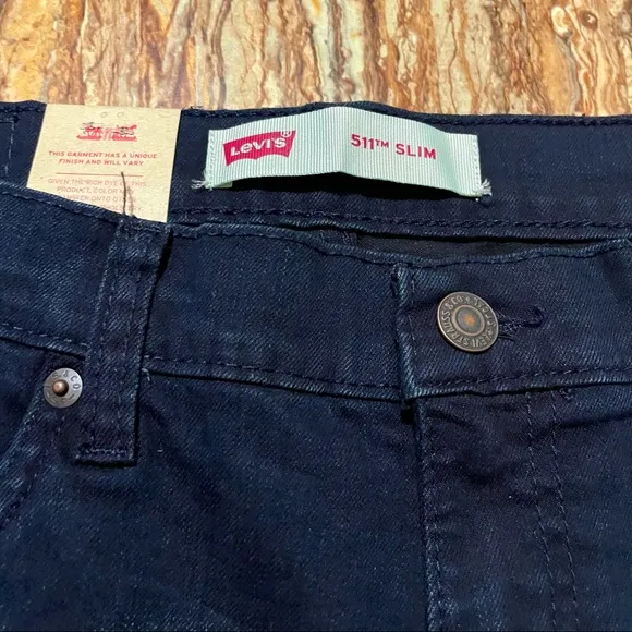 Levi's 511 Flex Jeans Boys Size 18 Deep Blue Slim Fit Stretch Super Soft
