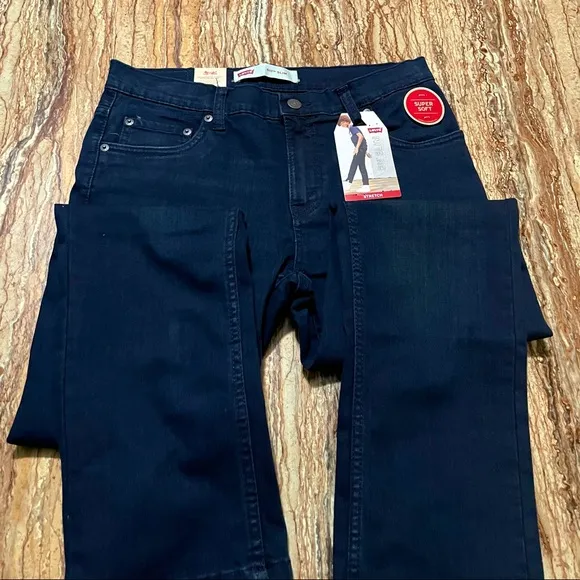 Levi's 511 Flex Jeans Boys Size 18 Deep Blue Slim Fit Stretch Super Soft