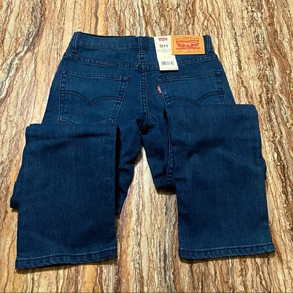Levi's 511 Jeans Boys Size 10 Blue Adjustable Waistband Stretch