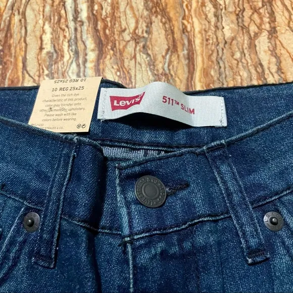 Levi's 511 Jeans Boys Size 10 Blue Adjustable Waistband Stretch