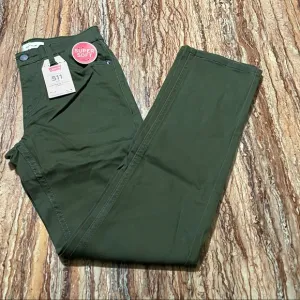 Levi's 511 Pants Boys Size 14 Green Slim Stretch Super Soft