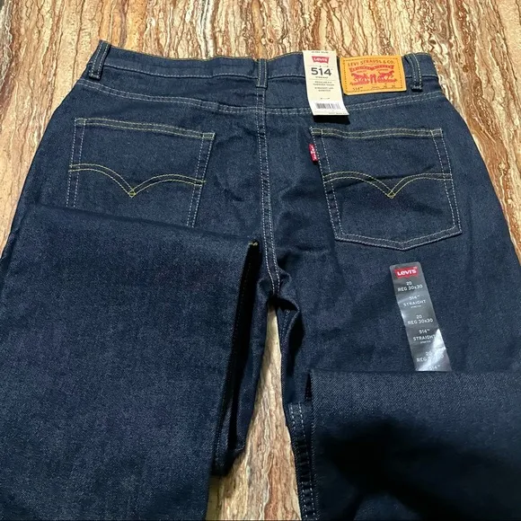 Levi's 514 Jeans Boys Size 20 Blue Straight Leg Stretch