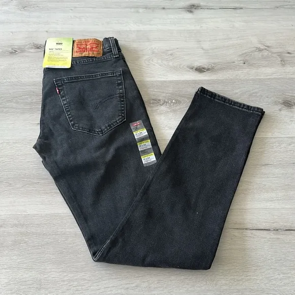 Levi’s Performance 502 Taper Stretch Space Walk Black 31x34 NWT