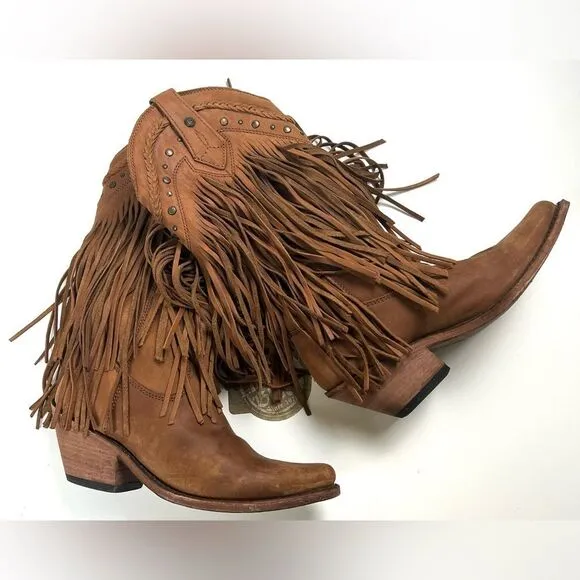 Liberty Black Vegas Fringe Faggie Boots LB71124