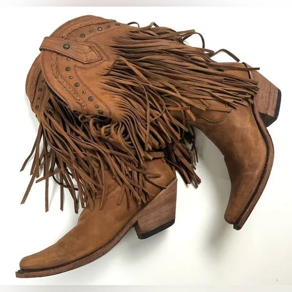 Liberty Black Vegas Fringe Faggie Boots LB71124