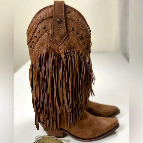 Liberty Black Vegas Fringe Faggie Boots LB71124