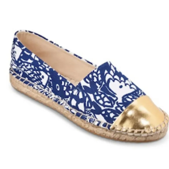 LILLY PULITZER Pulitzer Upstream Floral Slip-On Espadrille Flats NWT