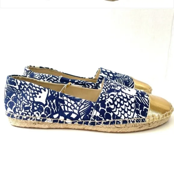 LILLY PULITZER Pulitzer Upstream Floral Slip-On Espadrille Flats NWT