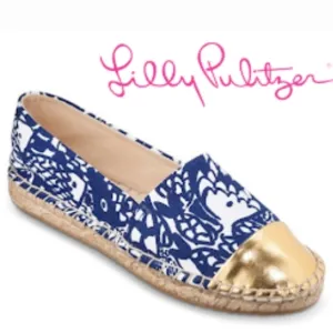 LILLY PULITZER Pulitzer Upstream Floral Slip-On Espadrille Flats NWT