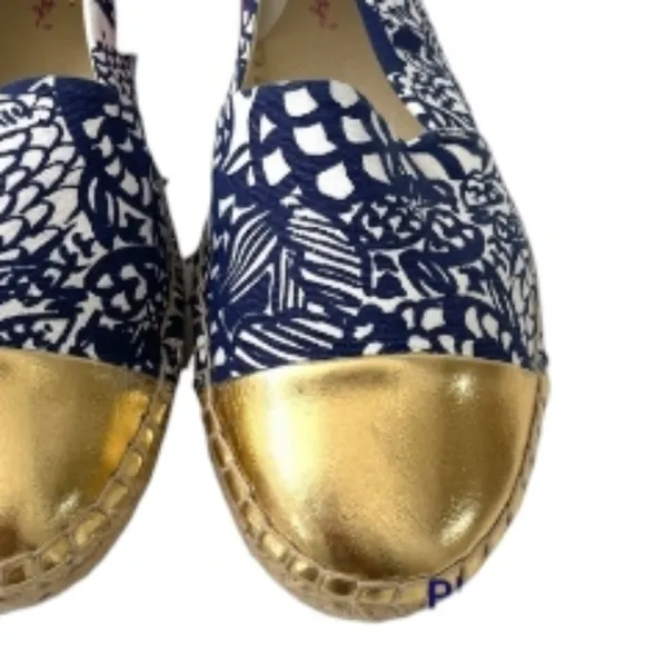 LILLY PULITZER Pulitzer Upstream Floral Slip-On Espadrille Flats NWT