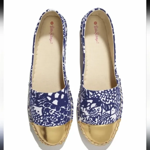 LILLY PULITZER Pulitzer Upstream Floral Slip-On Espadrille Flats NWT
