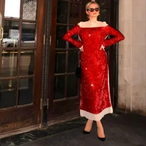 LIMITED EDITION- BLOGGER'S FAVE! SEQUIN CHIFFON DRESS ZW COLLECTION