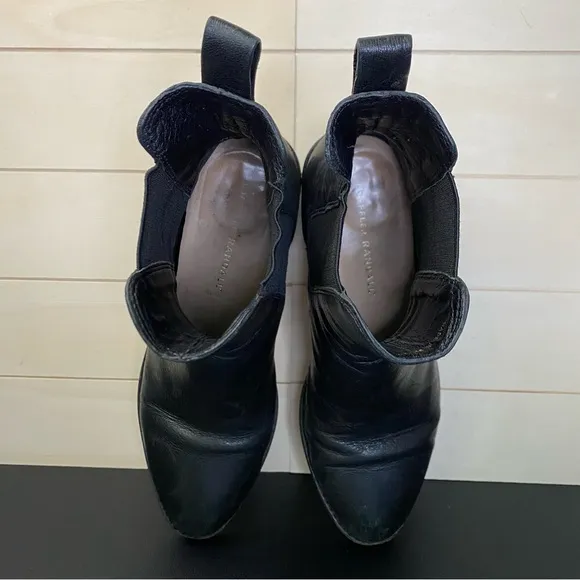 Loeffler Randall Chelsea Boots Black Leather Women's Size 6 Shoes Ankle Booties